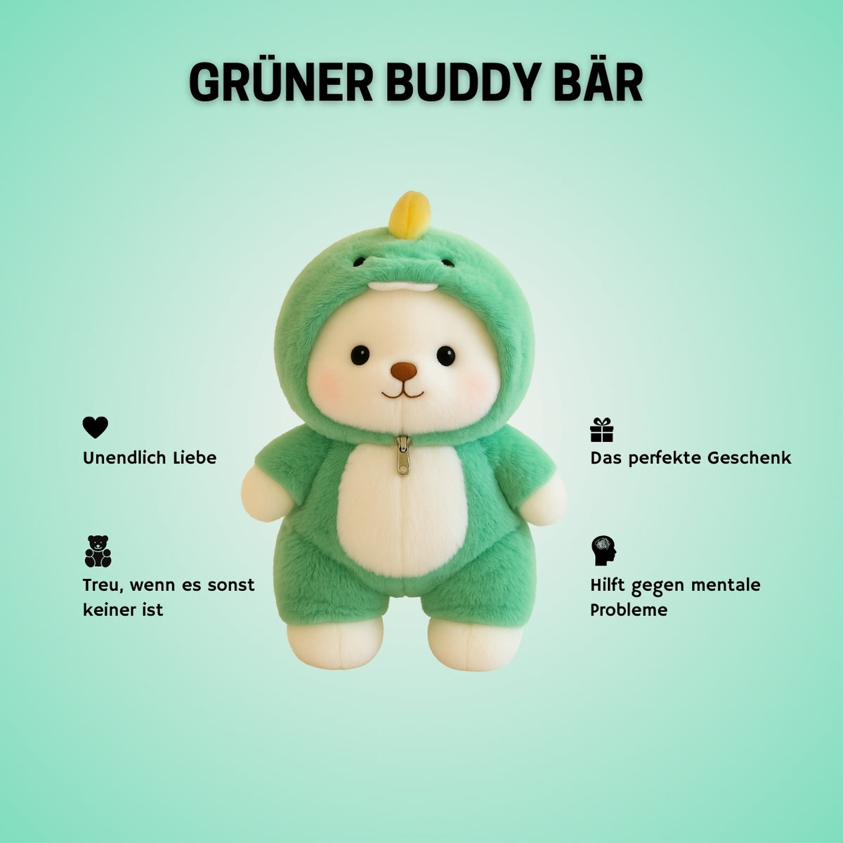 Grüner Buddy Bär